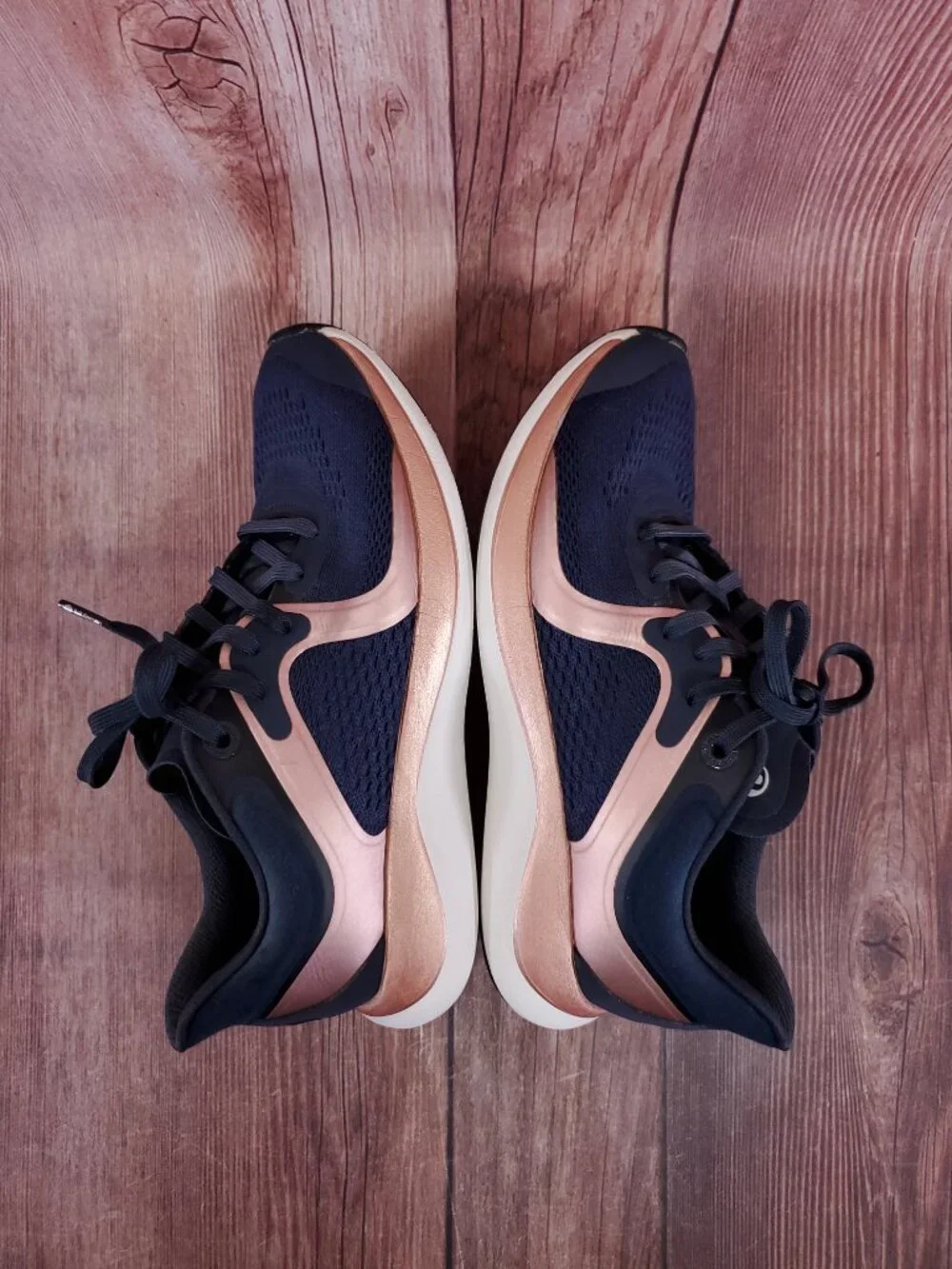 Lululemon Chargefeel Workout Low Womens 6.5 Running Shoes Navy Rose Gold Sneaker
